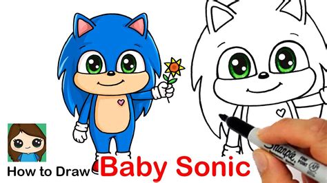 How to Draw Baby Sonic | Sonic the Hedgehog