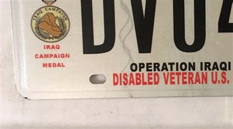 OPERATION IRAQI FREEDOM IRAQ WAR VET License Plate Military Medal