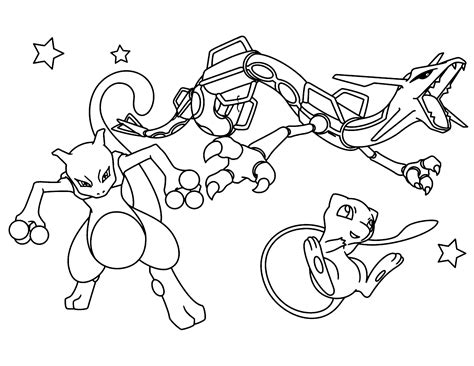 Desenhos de Mega Pokémon para Colorir