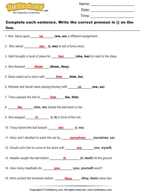 Image Result For Pronouns Worksheet With Answers Pronoun Worksheets Sexiz Pix