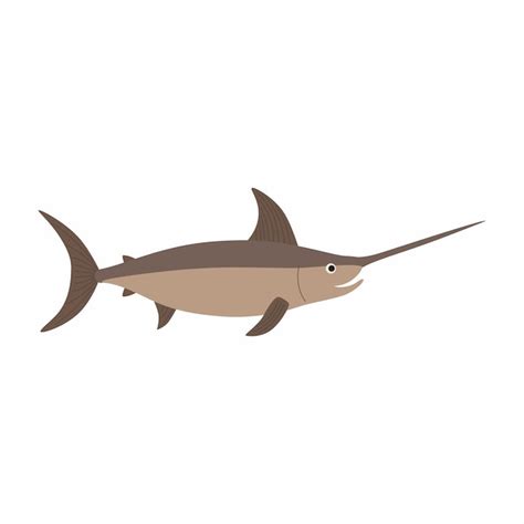 Premium Vector Swordfish Vector Illustration Isolated On White