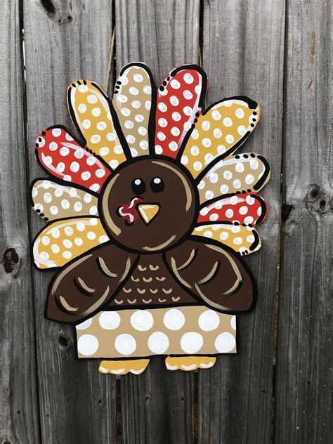 Turkey Door Hanger Thanksgiving Door Hanger Fall Door Etsy