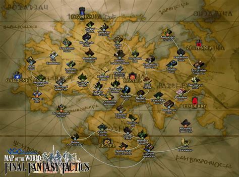 Final Fantasy Tactics World Map By Vgcartography On Deviantart