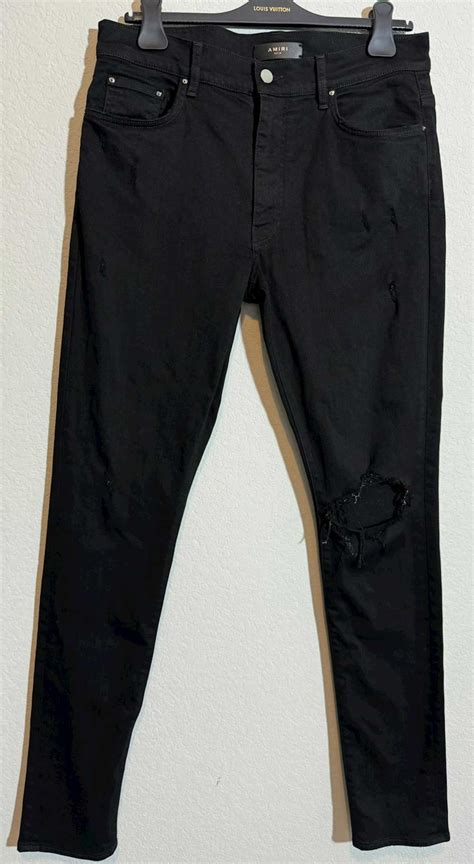 Amiri Distressed Black Denim Gem