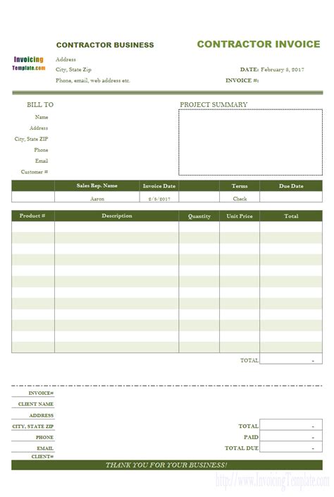 Invoice With Remittance Slip Template - Printable Word Searches