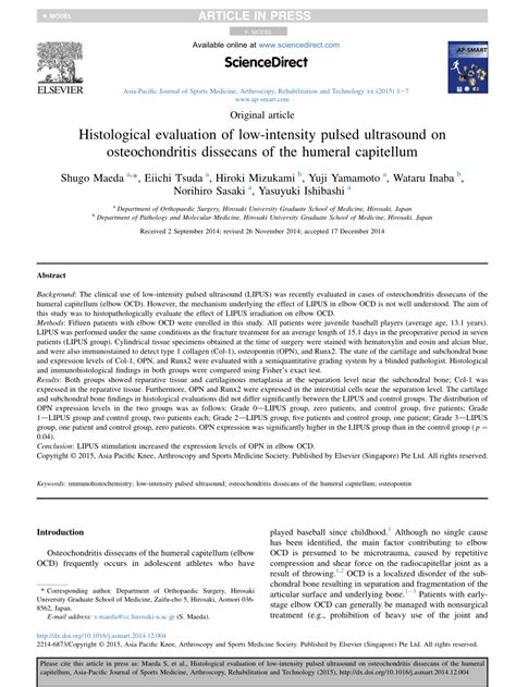 PDF Histological Evaluation Of Low Intensity Pulsed Ultrasound On