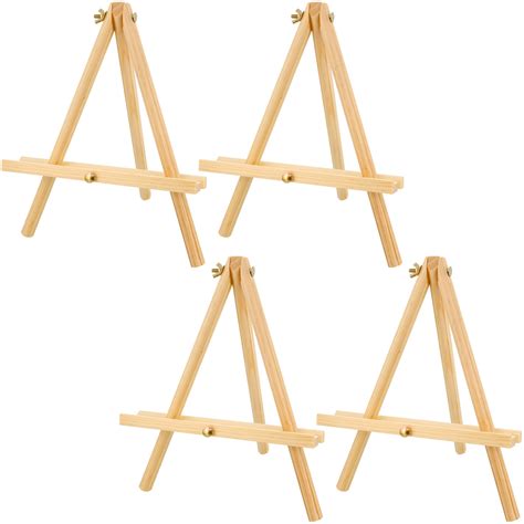 Tall Tripod Artist Display Tabletop Easel Natural Pine Wood Pack Of