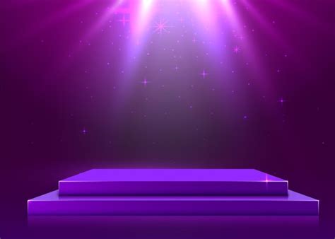 Premium Vector Stage Podium With Lighting Stage Podium Scene With