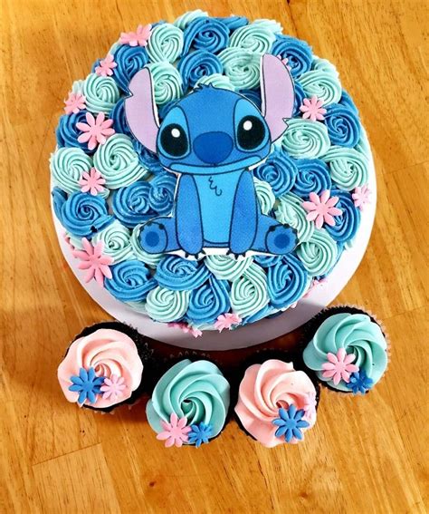Stitch Cake And Cupcakes Stitch Cake Lilo And Stitch Cake Birthday
