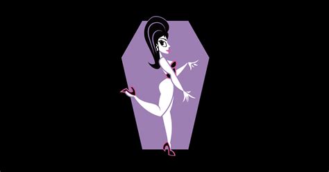 Elvira Coffin Pinup Elvira Mistress Of The Dark Sticker Teepublic