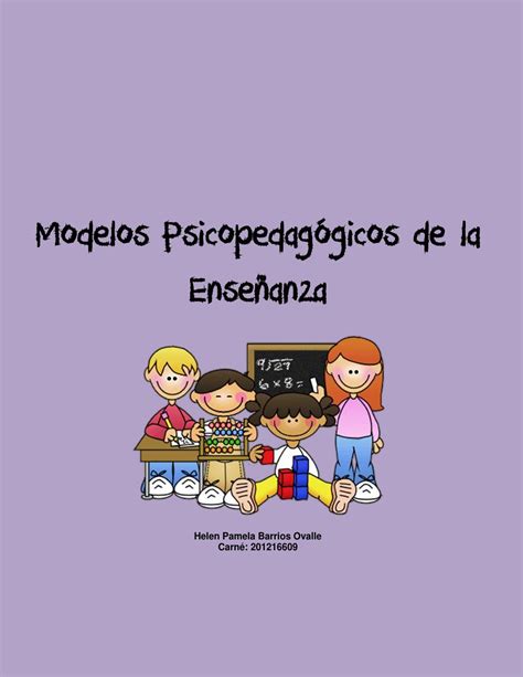 Libro Modelos De Ense Anza Psicopedagogica By Helen Ovalle Issuu