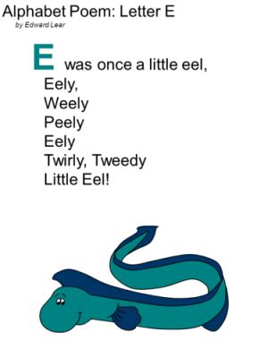 Edward Lear Alphabet Poem Letter E