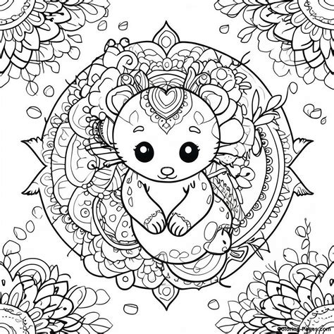 cute animal mandala coloring pages