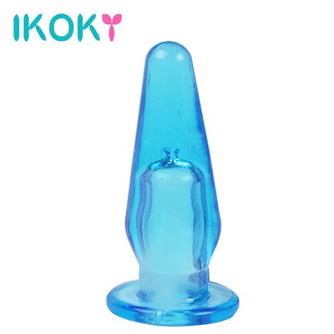 IKOKY Anal Plug Gay Soft Jelly Finger Butt Plug Prostate Massager Sex