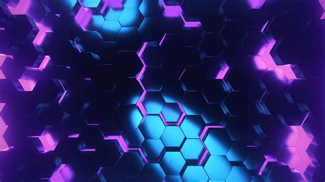 Hexagon Neon Colors Shiny Abstract Hd Wallpaper Peakpx