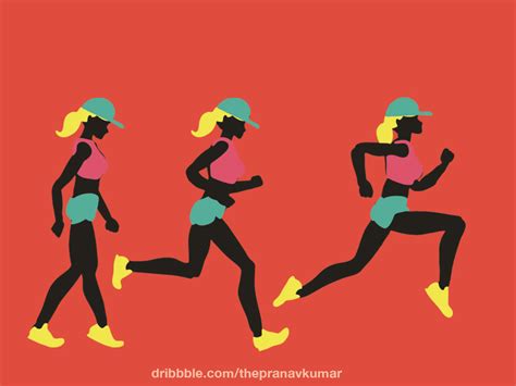 Running Woman Illustration By Pranav Kumar On Dribbble