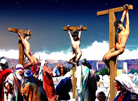 Nude Male Crucifixion And