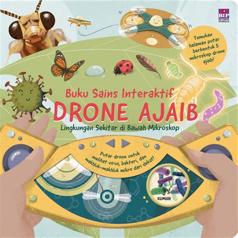 Buku Sains Interaktif Drone Ajaib Lingkungan Sekitar Di Bawah Mikroskop