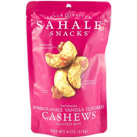 Sahale Snacks Naturally Pomegranate Vanilla Flavored Cashews Glazed Mix