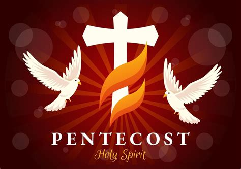 Pentecost S Domingo Vector Ilustraci N Con Fuego Y Santo Esp Ritu