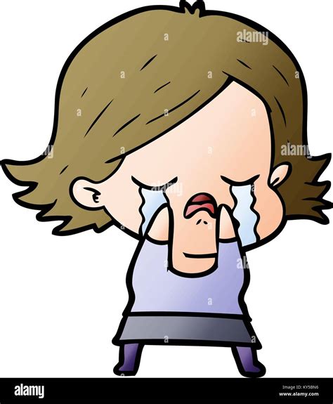 Cartoon Girl Crying Stock Vector Image And Art Alamy