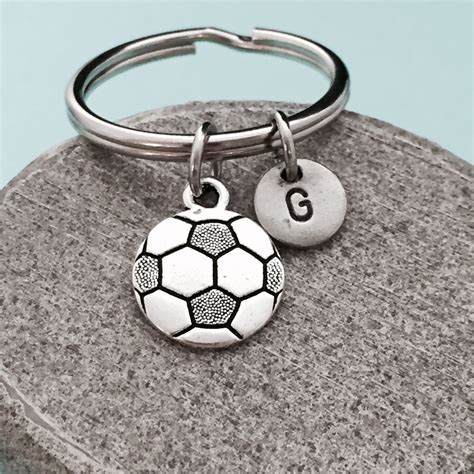 Soccer ball keychain, soccer ball charm, sports keychain, personalized ...