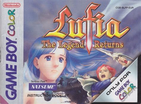 Lufia The Legend Returns Cover Or Packaging Material MobyGames