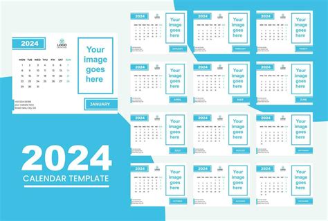 New Year Clean Calendar Template Vector Art At Vecteezy