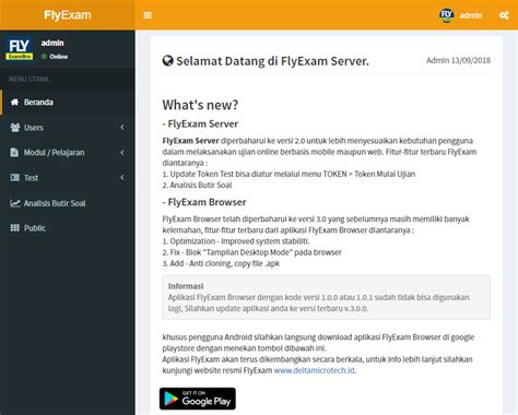 Flyexam Aplikasi Ujian Online Berbasis Komputer Dan Android Gratis