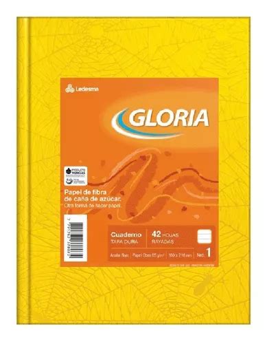 Cuaderno Gloria Tapa Dura X Hojas Rayadas Amarillo