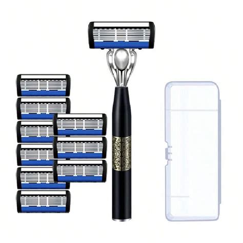 Upgrade 7 Blade Razor For Men Razor Handle And 3 Razor Blade Refills