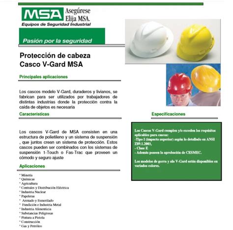 Casco Msa V Gard Cofaseg