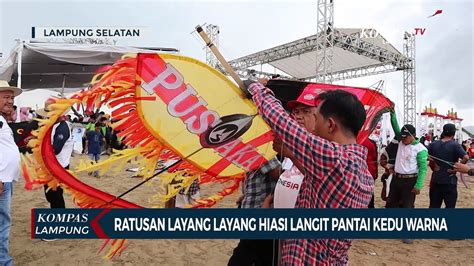 Ratusan Layang Layang Hiasi Langit Pantai Kedu Lampung Video Dailymotion