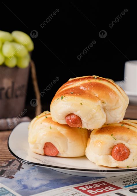 Background Foto Dim Sum Sosis Roti Makanan Sarapan Peta Fotografi Dan