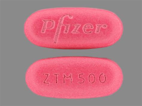 Pfizer ZTM500 Pill Pink Oval 17mm Pill Identifier