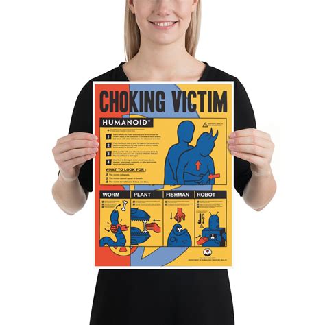 Choking Victim Monster Restaurant Poster Etsy