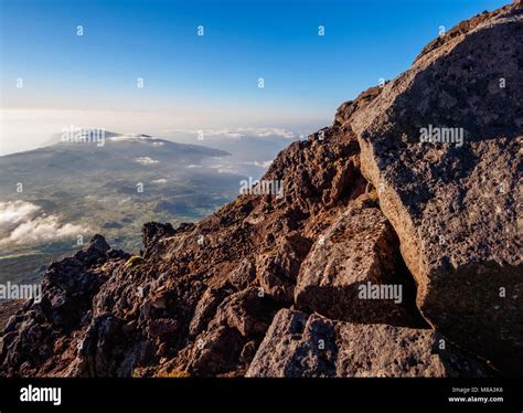 Mount Pico at sunrise, Pico Island, Azores, Portugal Stock Photo - Alamy