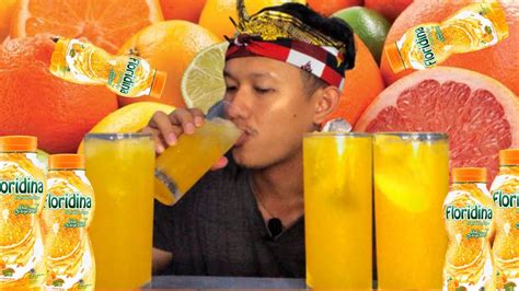 MUKBANG MINUMAN SEGAR DINGIN ASMR FLORIDINA ORANGE YouTube