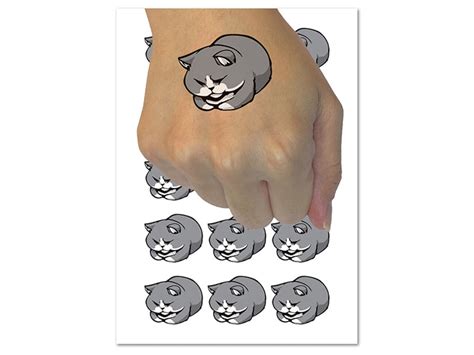 Chonk The Chubby Fat Cat Temporary Tattoo Water Resistant Fake Body Art