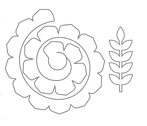 Printable Rolled Paper Flower Template