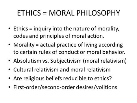 Philosophy And Ethics