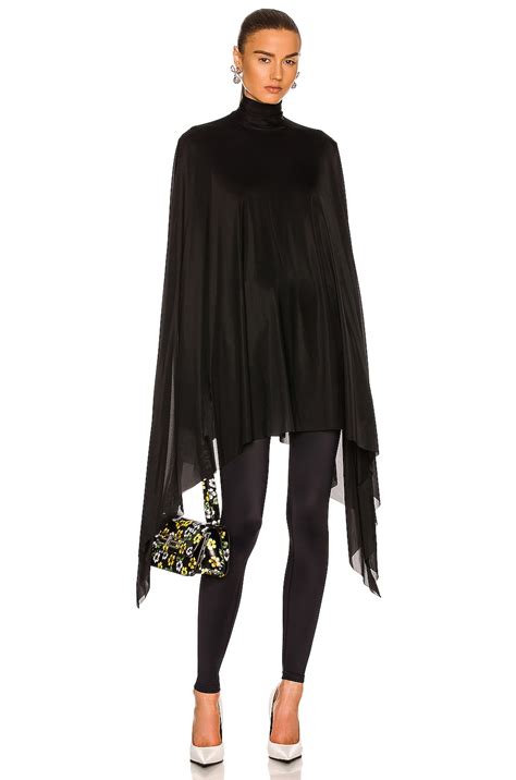 Balenciaga Cape Top In Black Fwrd