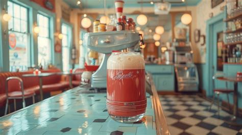 Premium Photo Nostalgic 1950s Drugstore Soda Fountain With Chrome Details