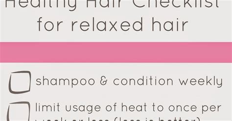 Healthy Hair Checklist For Relaxed Hair Latoya Jones