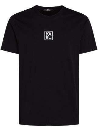 Karl Lagerfeld Logo Print Organic Cotton T Shirt Farfetch