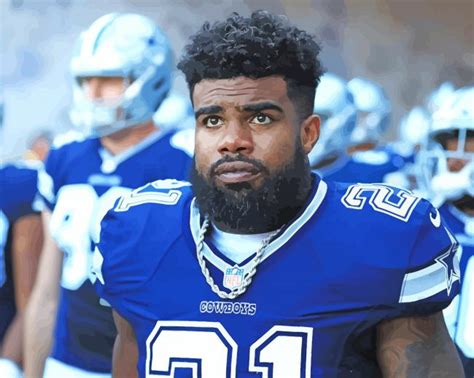 Ezekiel Elliott Football Player Paint By Numbers Paintings By Numbers