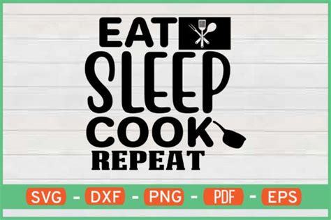 Eat Sleep Cook Repeat T Shirt Design Svg Graphic By Ijdesignerbd777