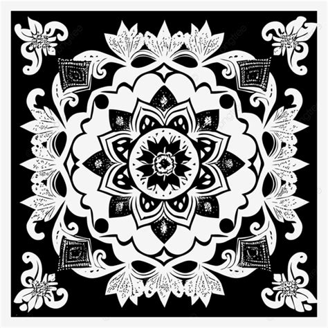 How Floral Mandala Pattern Vector Black And White Design Cantransform