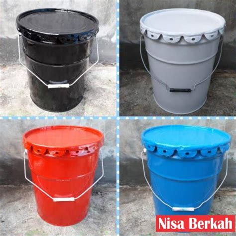 Jual Ember Kaleng Cat Tempat Bakar Sampah Besi Tong Sampah 20 Liter