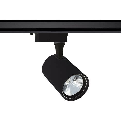 Spot Led Sur Rail Monophas W Bron Noir Blanc Chaud K